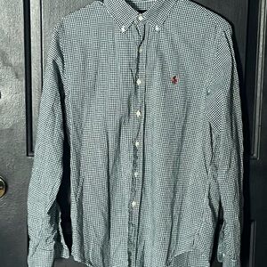 Polo by Ralph Lauren Men’s green Gingham Button-Down Shirtn